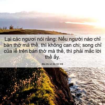 Picture 06 - Ma-thi-ơ 23:18 VIE - Lại các ngươi nói rằng: Nếu người - Bible Verse Picture