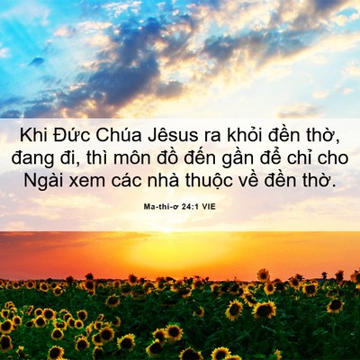 Picture 06 - Ma-thi-ơ 24:1 VIE - Khi Đức Chúa Jêsus ra khỏi đền thờ, - Bible Verse Picture