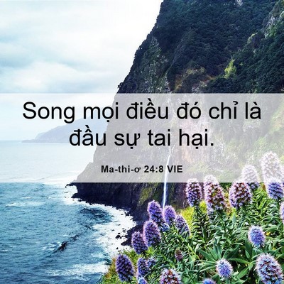 Picture 06 - Ma-thi-ơ 24:8 VIE - Song mọi điều đó chỉ là đầu sự tai - Bible Verse Picture