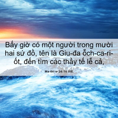 Picture 06 - Ma-thi-ơ 26:14 VIE - Bấy giờ có một người trong mười hai - Bible Verse Picture