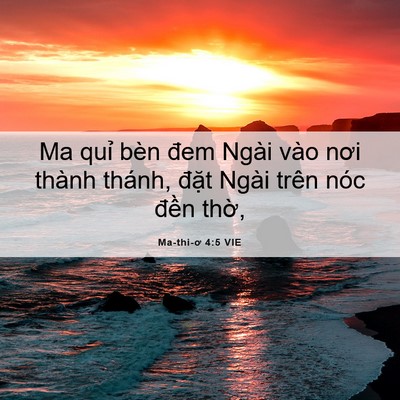 Picture 06 - Ma-thi-ơ 4:5 VIE - Ma quỉ bèn đem Ngài vào nơi thành thánh, - Bible Verse Picture