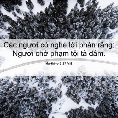 Picture 06 - Ma-thi-ơ 5:27 VIE - Các ngươi có nghe lời phán rằng: Ngươi - Bible Verse Picture
