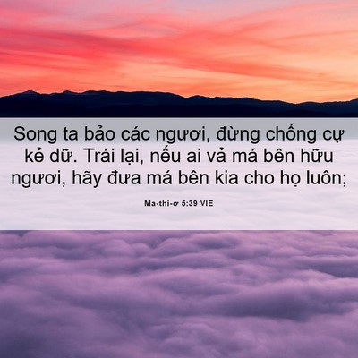 Picture 06 - Ma-thi-ơ 5:39 VIE - Song ta bảo các ngươi, đừng chống cự - Bible Verse Picture