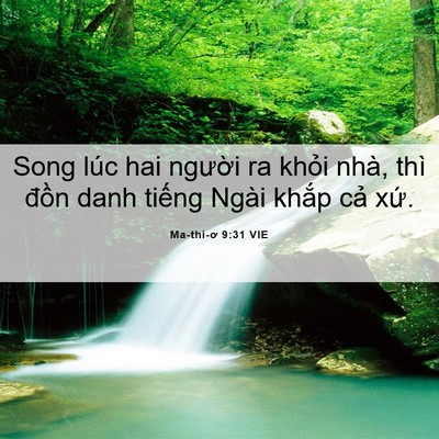 Picture 06 - Ma-thi-ơ 9:31 VIE - Song lúc hai người ra khỏi nhà, thì - Bible Verse Picture