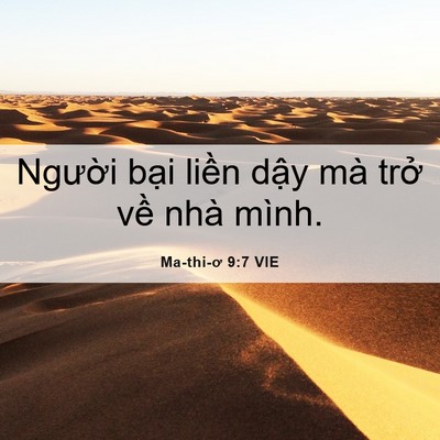 Picture 06 - Ma-thi-ơ 9:7 VIE - Người bại liền dậy mà trở về nhà - Bible Verse Picture