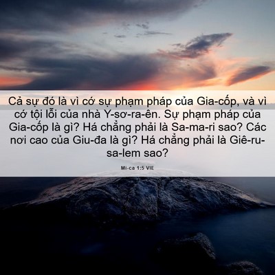 Picture 06 - Mi-ca 1:5 VIE - Cả sự đó là vì cớ sự phạm pháp - Bible Verse Picture
