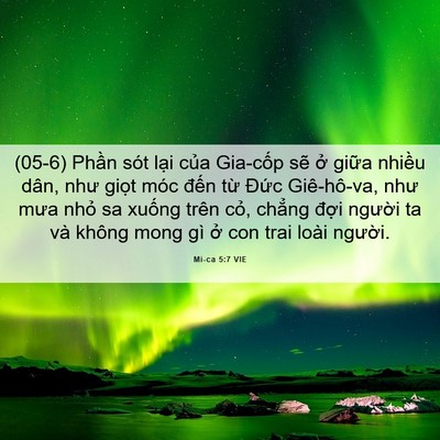 Picture 06 - Mi-ca 5:7 VIE - (05-6) Phần sót lại của Gia-cốp sẽ ở - Bible Verse Picture