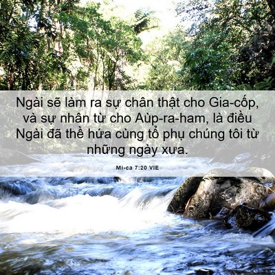 Picture 06 - Mi-ca 7:20 VIE - Ngài sẽ làm ra sự chân thật cho - Bible Verse Picture