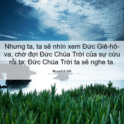 Picture 06 - Mi-ca 7:7 VIE - Nhưng ta, ta sẽ nhìn xem Đức Giê-hô-va, - Bible Verse Picture