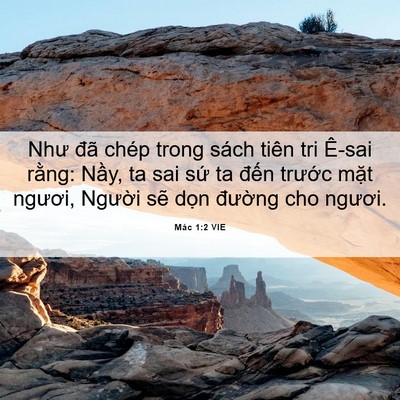 Picture 06 - Mác 1:2 VIE - Như đã chép trong sách tiên tri Ê-sai - Bible Verse Picture