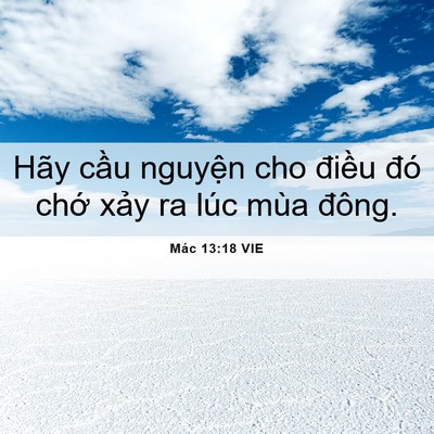 Picture 06 - Mác 13:18 VIE - Hãy cầu nguyện cho điều đó chớ xảy - Bible Verse Picture