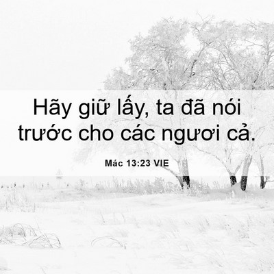 Picture 06 - Mác 13:23 VIE - Hãy giữ lấy, ta đã nói trước cho các - Bible Verse Picture