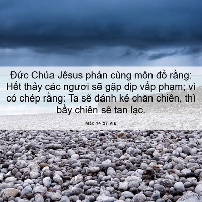 Picture 06 - Mác 14:27 VIE - Đức Chúa Jêsus phán cùng môn đồ - Bible Verse Picture