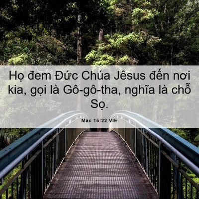 Picture 06 - Mác 15:22 VIE - Họ đem Đức Chúa Jêsus đến nơi kia, - Bible Verse Picture