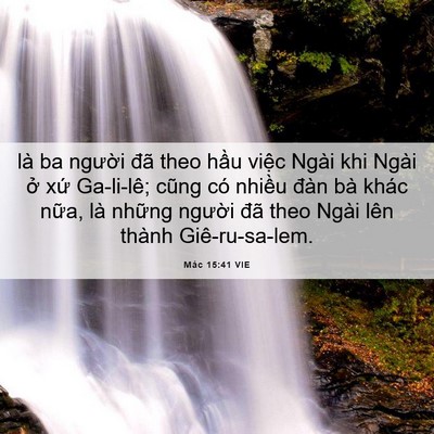 Picture 06 - Mác 15:41 VIE - là ba người đã theo hầu việc Ngài khi - Bible Verse Picture