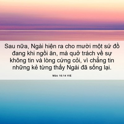 Picture 06 - Mác 16:14 VIE - Sau nữa, Ngài hiện ra cho mười một sứ - Bible Verse Picture