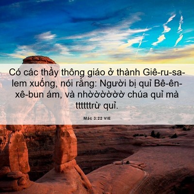 Picture 06 - Mác 3:22 VIE - Có các thầy thông giáo ở thành - Bible Verse Picture