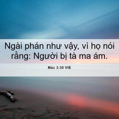Picture 06 - Mác 3:30 VIE - Ngài phán như vậy, vì họ nói rằng: - Bible Verse Picture