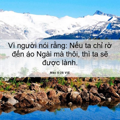 Picture 06 - Mác 5:28 VIE - Vì người nói rằng: Nếu ta chỉ rờ - Bible Verse Picture
