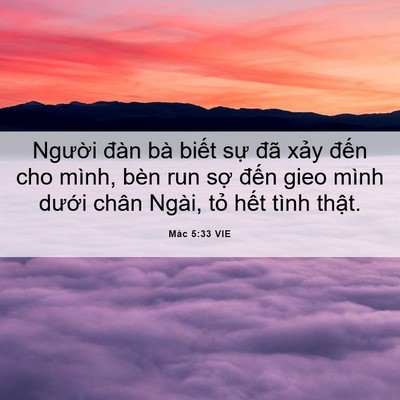 Picture 06 - Mác 5:33 VIE - Người đàn bà biết sự đã xảy đến - Bible Verse Picture