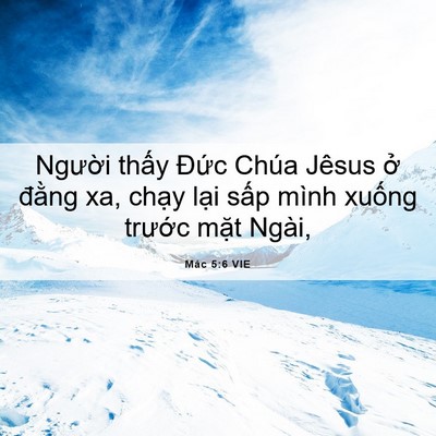 Picture 06 - Mác 5:6 VIE - Người thấy Đức Chúa Jêsus ở đằng - Bible Verse Picture