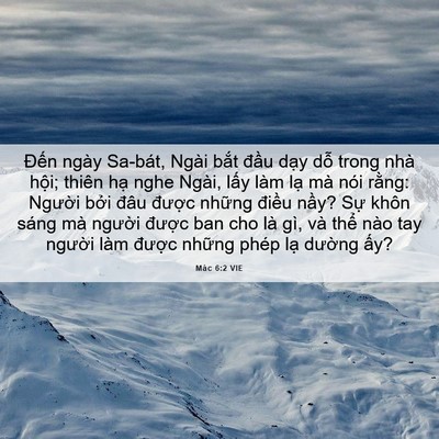 Picture 06 - Mác 6:2 VIE - Đến ngày Sa-bát, Ngài bắt đầu dạy - Bible Verse Picture
