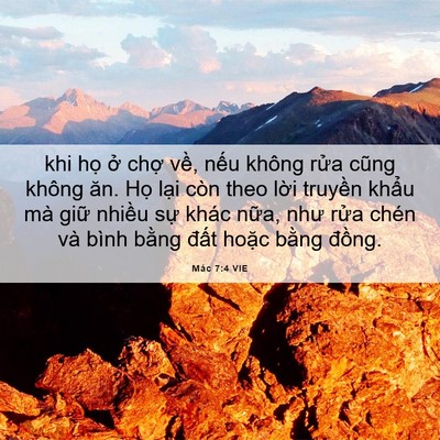 Picture 06 - Mác 7:4 VIE - khi họ ở chợ về, nếu không rửa cũng - Bible Verse Picture