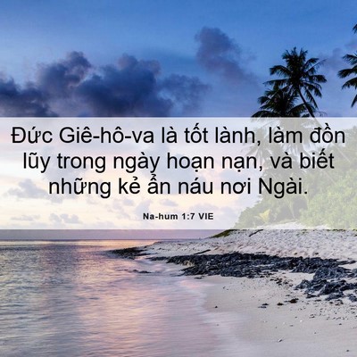 Picture 06 - Na-hum 1:7 VIE - Đức Giê-hô-va là tốt lành, làm đồn - Bible Verse Picture