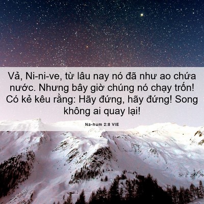 Picture 06 - Na-hum 2:8 VIE - Vả, Ni-ni-ve, từ lâu nay nó đã như ao - Bible Verse Picture