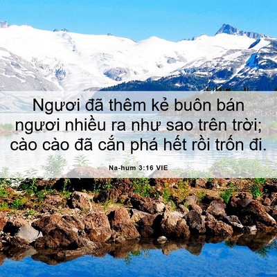 Picture 06 - Na-hum 3:16 VIE - Ngươi đã thêm kẻ buôn bán ngươi - Bible Verse Picture
