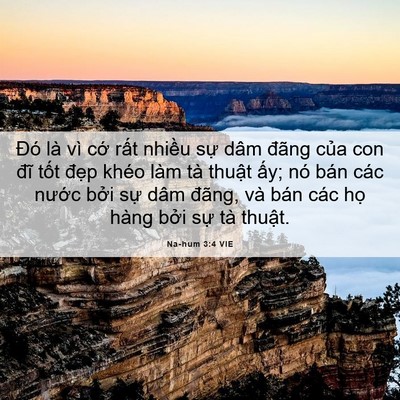 Picture 06 - Na-hum 3:4 VIE - Đó là vì cớ rất nhiều sự dâm đãng - Bible Verse Picture