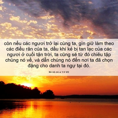 Picture 06 - Nê-hê-mi-a 1:9 VIE - còn nếu các ngươi trở lại cùng ta, - Bible Verse Picture