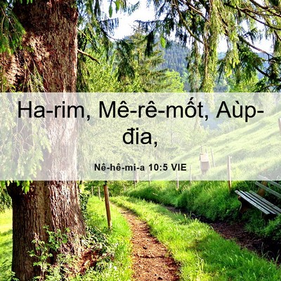 Picture 06 - Nê-hê-mi-a 10:5 VIE - Ha-rim, Mê-rê-mốt, - Bible Verse Picture
