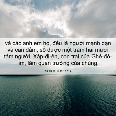 Picture 06 - Nê-hê-mi-a 11:14 VIE - và các anh em họ, đều là người mạnh - Bible Verse Picture