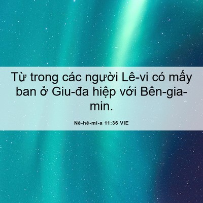 Picture 06 - Nê-hê-mi-a 11:36 VIE - Từ trong các người Lê-vi có mấy ban ở - Bible Verse Picture
