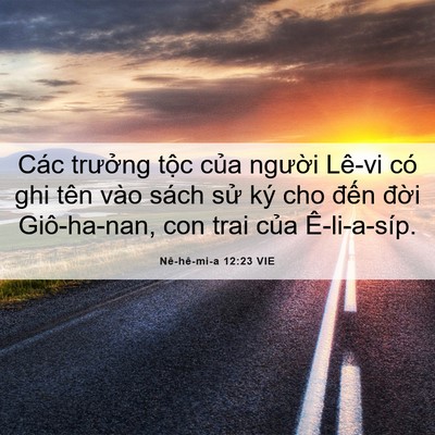 Picture 06 - Nê-hê-mi-a 12:23 VIE - Các trưởng tộc của người Lê-vi có - Bible Verse Picture