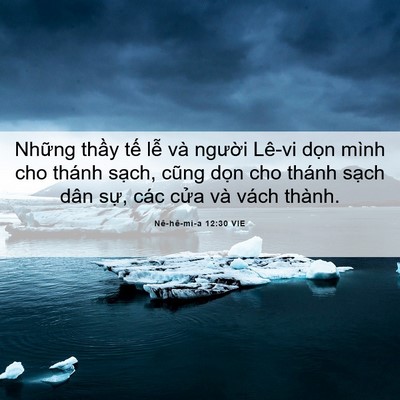 Picture 06 - Nê-hê-mi-a 12:30 VIE - Những thầy tế lễ và người Lê-vi - Bible Verse Picture