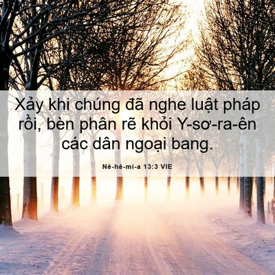 Picture 06 - Nê-hê-mi-a 13:3 VIE - Xảy khi chúng đã nghe luật pháp rồi, - Bible Verse Picture