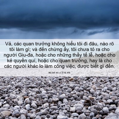 Picture 06 - Nê-hê-mi-a 2:16 VIE - Vả, các quan trưởng không hiểu tôi đi - Bible Verse Picture