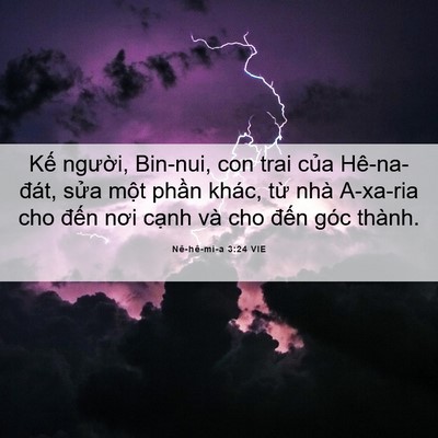 Picture 06 - Nê-hê-mi-a 3:24 VIE - Kế người, Bin-nui, con trai của - Bible Verse Picture