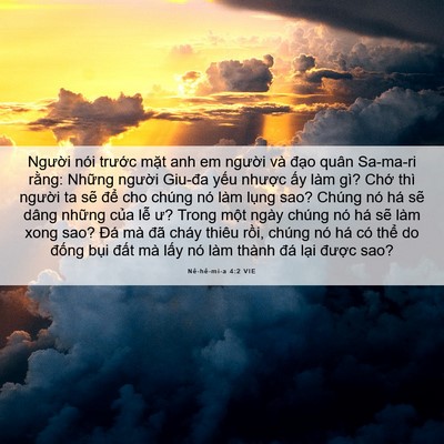 Picture 06 - Nê-hê-mi-a 4:2 VIE - Người nói trước mặt anh em người và - Bible Verse Picture