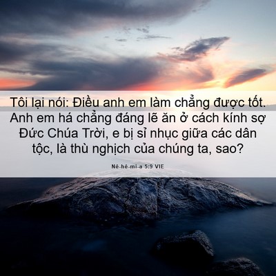 Picture 06 - Nê-hê-mi-a 5:9 VIE - Tôi lại nói: Điều anh em làm chẳng - Bible Verse Picture