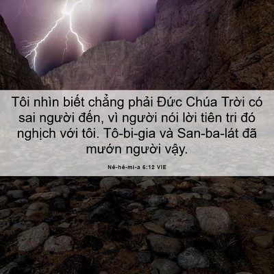 Picture 06 - Nê-hê-mi-a 6:12 VIE - Tôi nhìn biết chẳng phải Đức Chúa - Bible Verse Picture