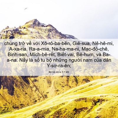 Picture 06 - Nê-hê-mi-a 7:7 VIE - chúng trở về với Xô-rô-ba-bên, - Bible Verse Picture