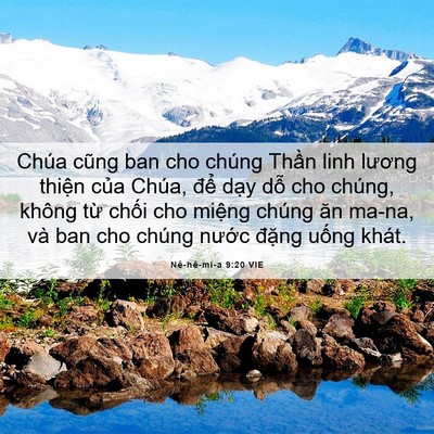 Picture 06 - Nê-hê-mi-a 9:20 VIE - Chúa cũng ban cho chúng Thần linh lương - Bible Verse Picture