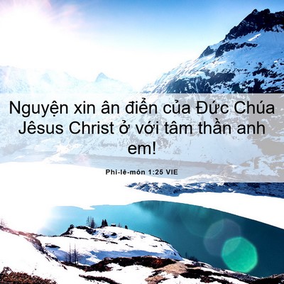 Picture 06 - Phi-lê-môn 1:25 VIE - Nguyện xin ân điển của Đức Chúa - Bible Verse Picture