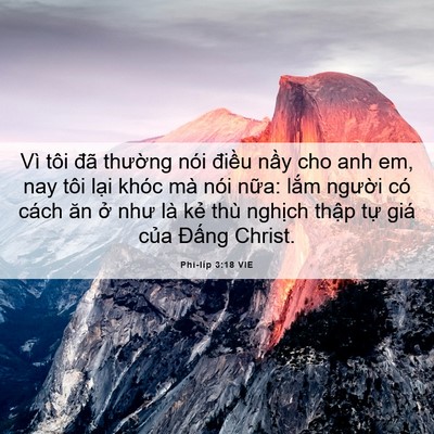 Picture 06 - Phi-líp 3:18 VIE - Vì tôi đã thường nói điều nầy cho - Bible Verse Picture