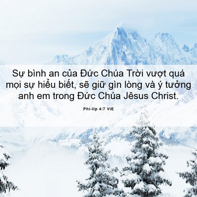 Picture 06 - Phi-líp 4:7 VIE - Sự bình an của Đức Chúa Trời vượt - Bible Verse Picture
