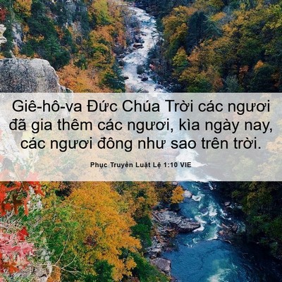 Picture 06 - Phục Truyền Luật Lệ 1:10 VIE - Giê-hô-va Đức Chúa Trời các ngươi đã - Bible Verse Picture