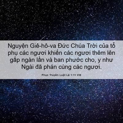 Picture 06 - Phục Truyền Luật Lệ 1:11 VIE - Nguyện Giê-hô-va Đức Chúa Trời của - Bible Verse Picture